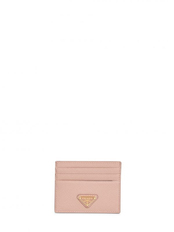  Prada Accessori Pelletteria Prada Accessori Pelletteria | Powder Pink Saffiano Leather Card Holder | Women | Pz 