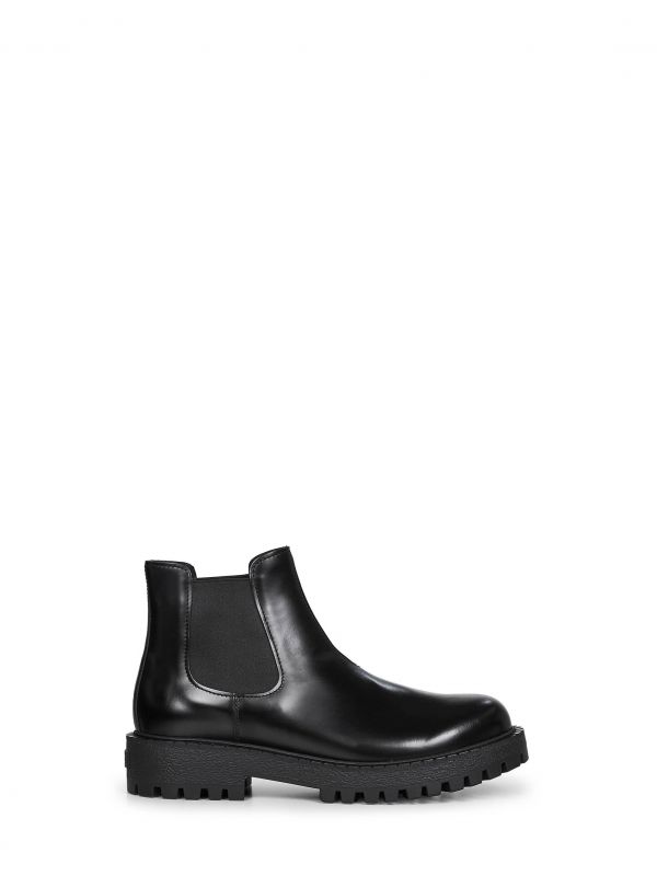  Prada Calzature Prada Calzature | Black Calfskin Chelsea Boots By Prada | Man | 9 