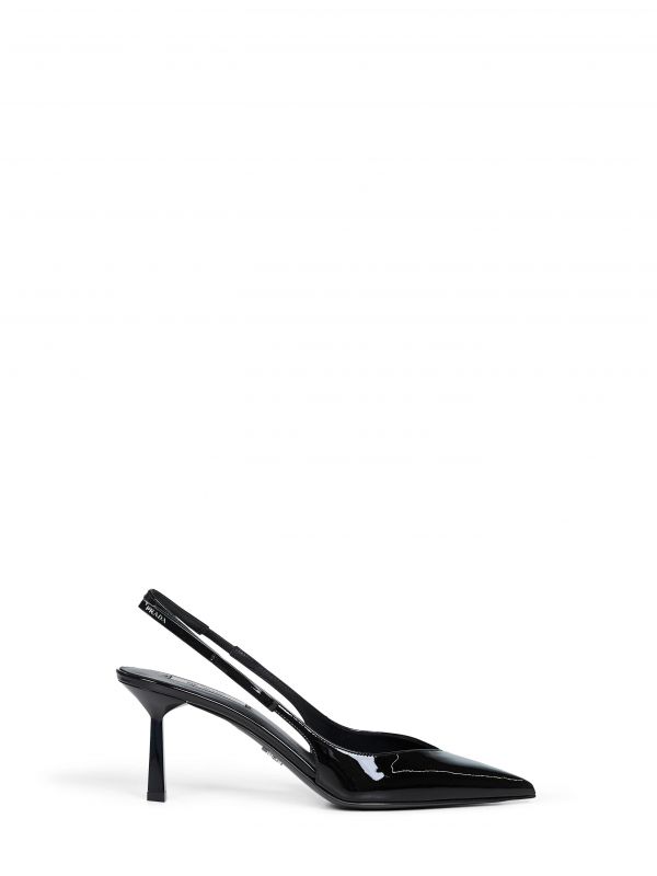  Prada Calzature Prada Calzature | Black Patent Leather Slingback Pumps | Women | 35 