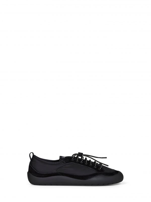  Prada Calzature Prada Calzature | Black Re-nylon And Suede Speedrock Sneakers | Man | 6 