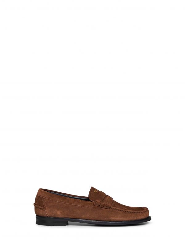  Prada Calzature Prada Calzature | Cocoa Aged-effect Suede Loafers | Man | 9 