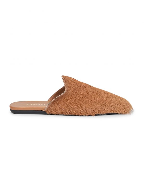  Prada Calzature Prada Calzature | Sand Pony Hair Mules | Women | 36 