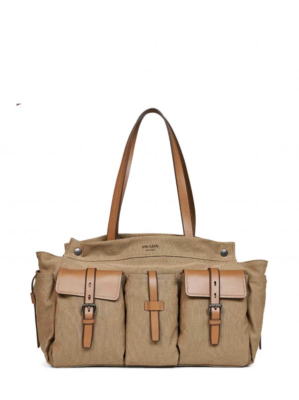  Prada Viaggio Prada Viaggio | Khaki Prada Route Shopping Bag | Man | Pz 