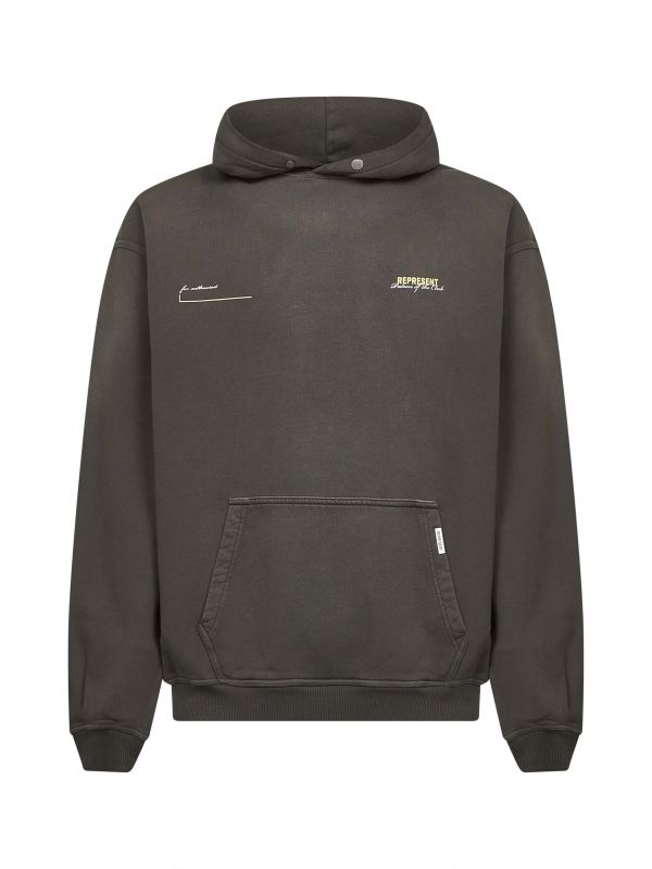  Represent Represent | Washed Olive Patron Of The Club Hoodie | Man | Xxl 