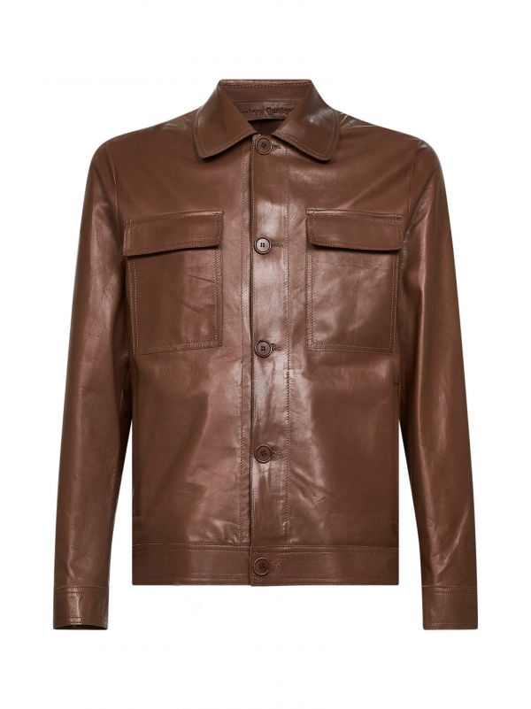  Salvatore Santoro Salvatore Santoro | Cookie Plongé Leather Jacket | Man | 50 