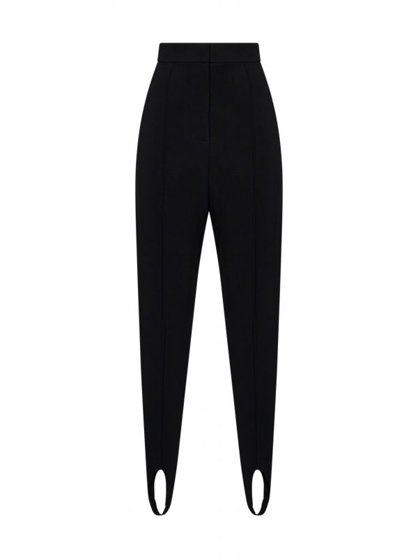  Stella Mccartney Stella Mccartney | Black Jersey Stirrup Trousers | Women | 40 