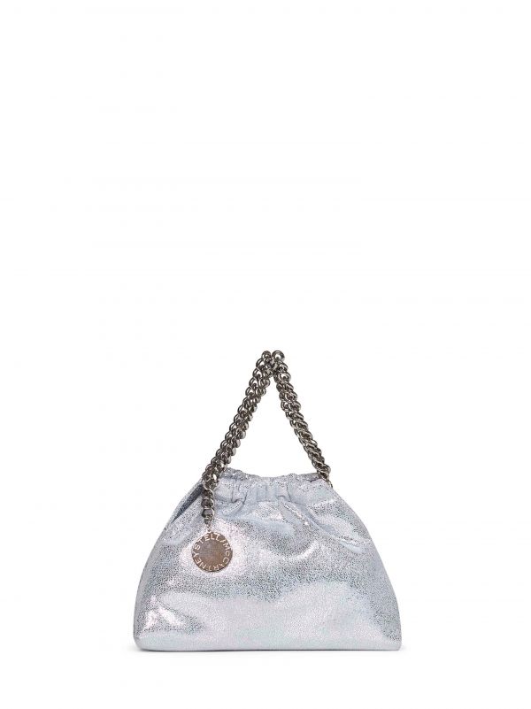  Stella Mccartney Stella Mccartney | Silver Falabella Mini Drawstring Crossbody Bag |  | Pz 