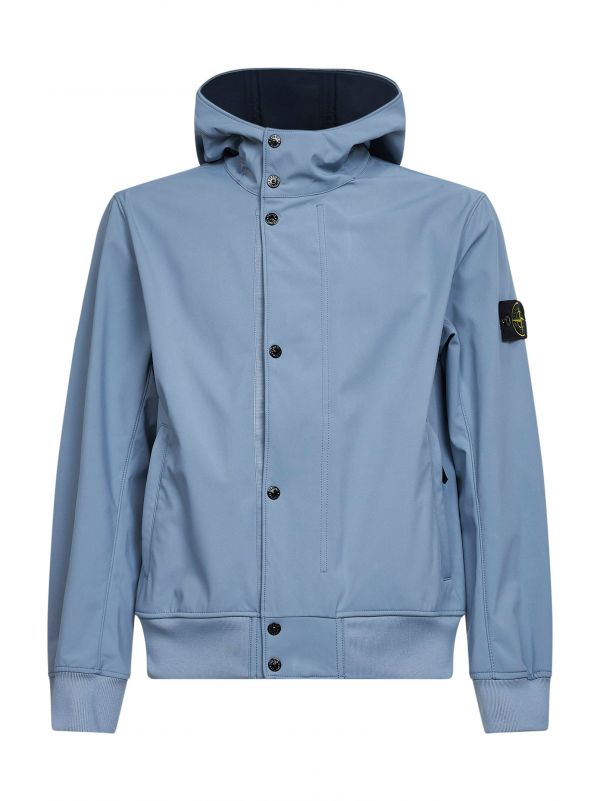  Stone Island Stone Island | Avio Blue Light Soft Shell-r Hooded Jacket | Man | M 