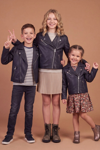  D'arienzo Black Baby Leather Jacket Unisex Biker Style 