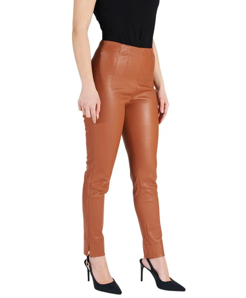  D'arienzo Tan Lamb Leather Leggings Smooth Effect 
