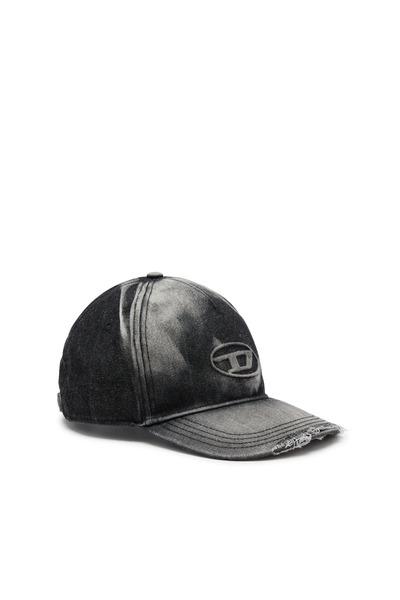  Diesel   Baseball Cap In Destroyed Denim   Caps   Man   Black 