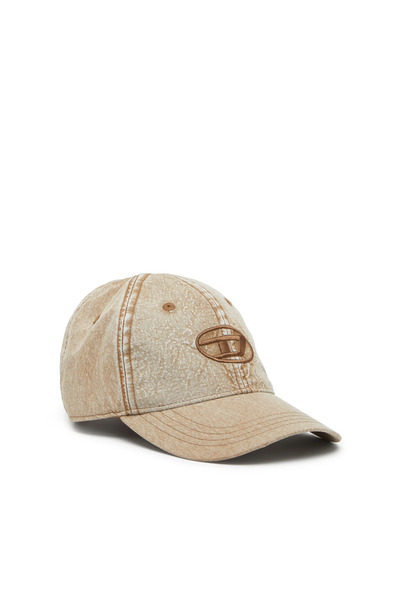  Diesel   Baseball Cap With Embroidered Oval D   Caps   Man   Brown 