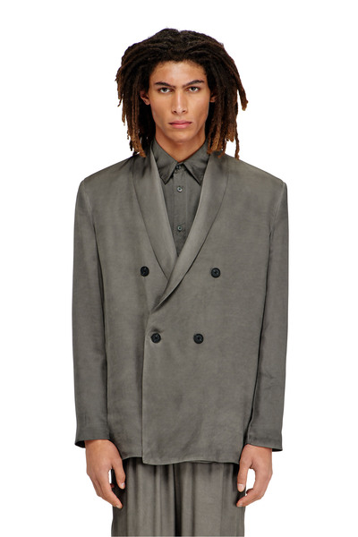  Diesel   Blazer In Treated Fluid Viscose   Jackets   Man   Grey 
