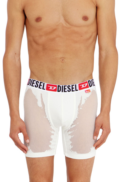  Diesel   Boxer Briefs With Sheer Devoré Effect   Boxer Briefs   Man   White 