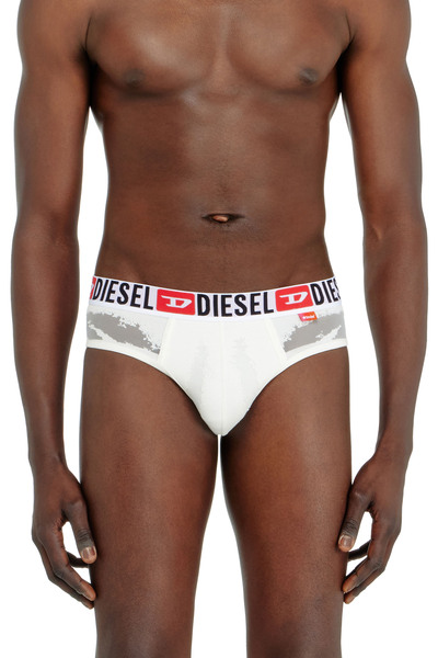  Diesel   Briefs With Sheer Devoré Effect   Briefs   Man   White 