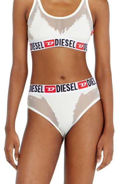  Diesel   Briefs With Sheer Devoré Effect   Panties   Woman   White 