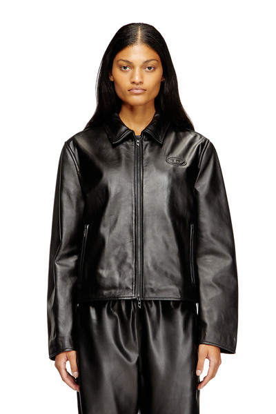  Diesel   Coach Jacket In Leather   Leather Jackets   Woman   Black 