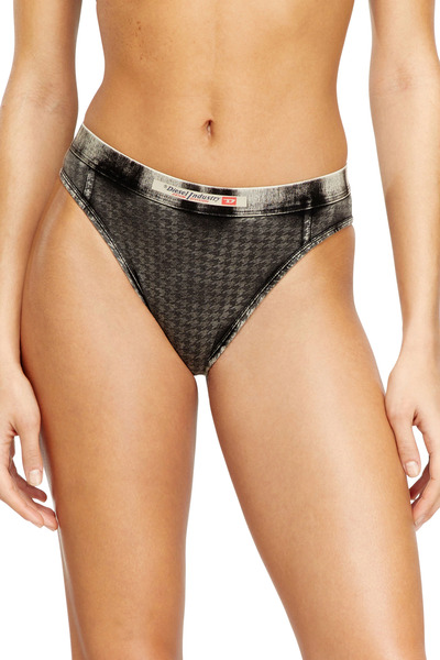  Diesel   Cotton Briefs With Denim Effect Print   Panties   Woman   Grey 