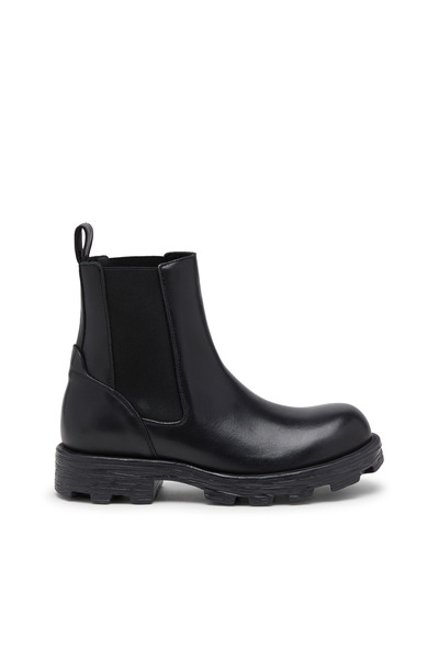  Diesel   D Hammer Chelsea Boots In Leather   Boots   Man   Black 