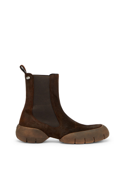  Diesel   D Mathieu   Suede Boots With Rubber Outsole   Boots   Man   Brown 