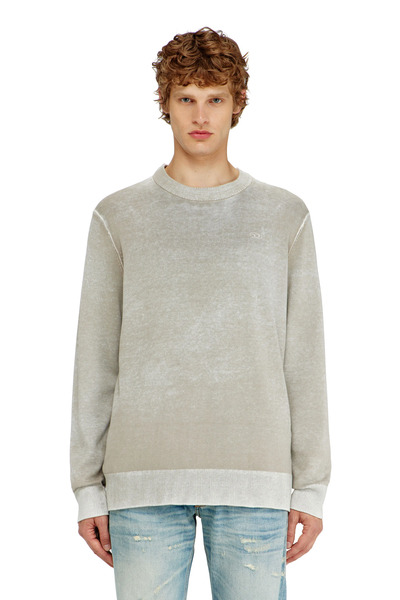  Diesel   Jumper With Faded Reverse Print   Knitwear   Man   Grey 