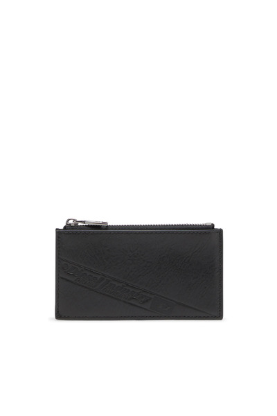 Diesel   Leather Card Holder With Zip Closure   Card Cases   Man   Black 