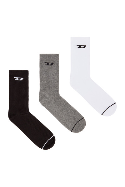  Diesel   3 Pack Of Ribbed Socks With D Logo   Socks   Man   Multicolor 