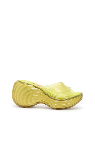  Diesel   Platform Mule In Melflex   Sandals   Woman   Yellow 