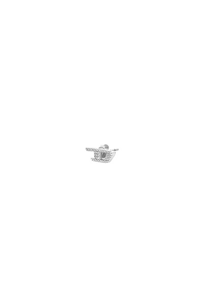 Diesel   Stainless Steel Glitz Stud Earring   Earrings   Unisex   Silver 