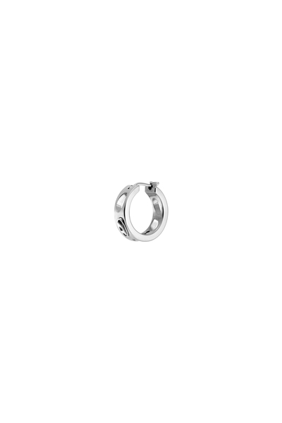  Diesel   Stainless Steel Hoop Earring   Earrings   Unisex   Silver 