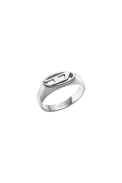  Diesel   Stainless Steel Signet Ring   Rings   Unisex   Silver 
