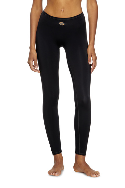  Diesel   Stretch Nylon Leggings   Pants   Woman   Black 