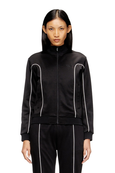  Diesel   Sweat Jacket With Contrast Piping   Sweaters   Woman   Multicolor 
