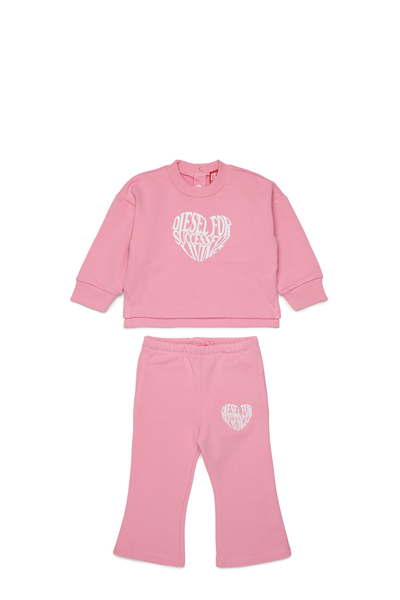  Diesel   Sweat Set With Graphic Print   Jumpsuits   Woman   Pink 