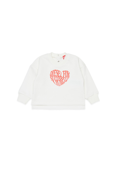  Diesel   Sweatshirt With Heart Print   Sweaters   Woman   White 