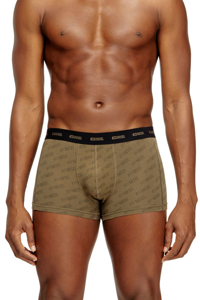  Diesel   Three Pack Boxer Briefs With Stylised Logo   Trunks   Man   Green 
