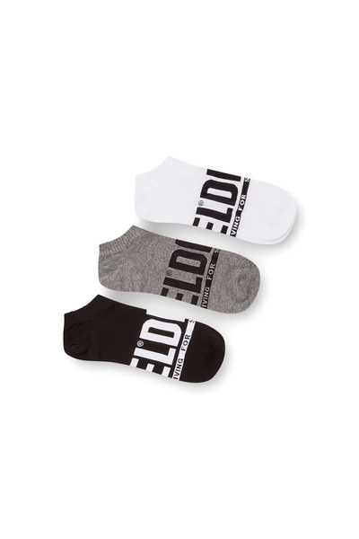  Diesel   Three Pack Low Cut Logo Socks   Socks   Man   Multicolor 