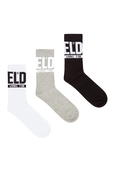  Diesel   Three Pack Of Logo Cuff Socks   Socks   Man   Multicolor 
