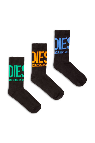  Diesel   Three Pack Socks With Diesel Logo   Socks   Man   Black 