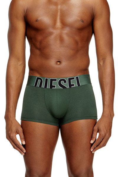 Diesel   Three Pack Stretch Cotton Boxer Briefs With Cut Logo   Trunks   Man   Green 