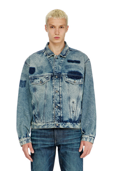  Diesel   Trucker Jacket With Patch Effects   Denim Jackets   Unisex   Blue 