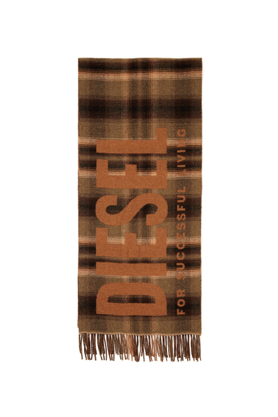  Diesel   Wool Blend Scarf With Check Pattern   Scarf   Man   Multicolor 
