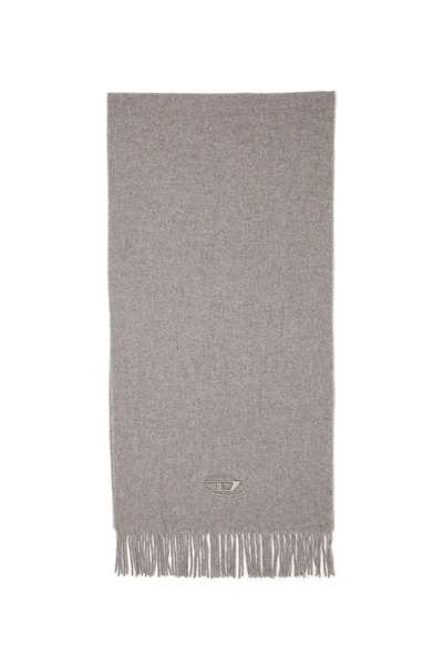 Diesel   Wool Blend Scarf With Fringed Edges   Scarf   Man   Grey 