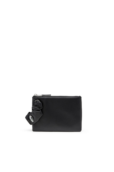  Diesel   Zip Pouch With Scrunchie Style Wristlet   Small Wallets   Woman   Black 
