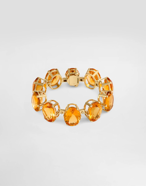  Dolce & Gabbana Anna Bracelet In 18-carat Yellow Gold With Citrines And Diamonds - Woman Bracelets Gold Onesize 