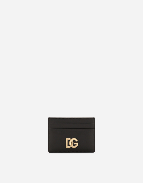  Dolce & Gabbana Calfskin Card Holder With Dg Logo - Woman Wallets And Small Leather Goods Black Leather Onesize 