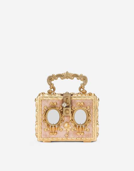  Dolce & Gabbana Calfskin Dolce Box Bag With Rhinestone And Mirrored Detailing - Woman Handbags Multi-colored Onesize 