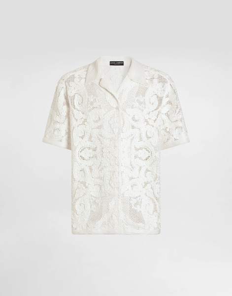  Dolce & Gabbana Camicia M/c Hawaiana - Man Sweaters And Cardigans Cream Xs 