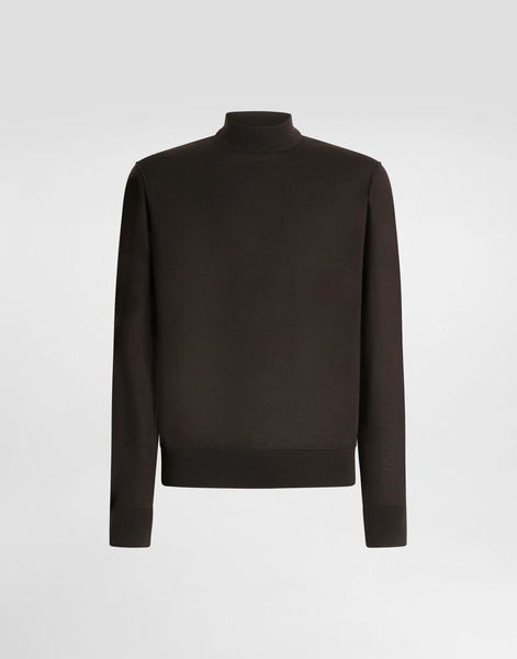  Dolce & Gabbana Cashmere Turtleneck Pullover - Man Sweaters And Cardigans Brown 52 