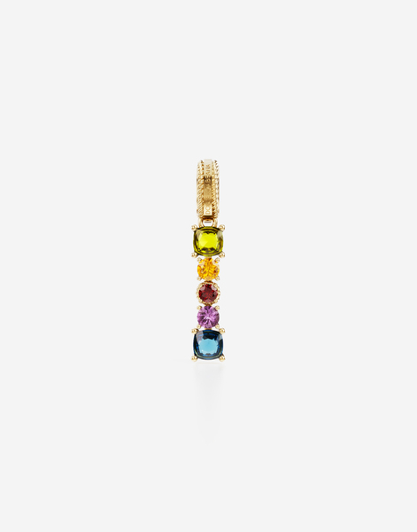  Dolce & Gabbana Charm I Lettering 18-carat Yellow Gold And Multicolored Gems - Woman Charms Gold Onesize 
